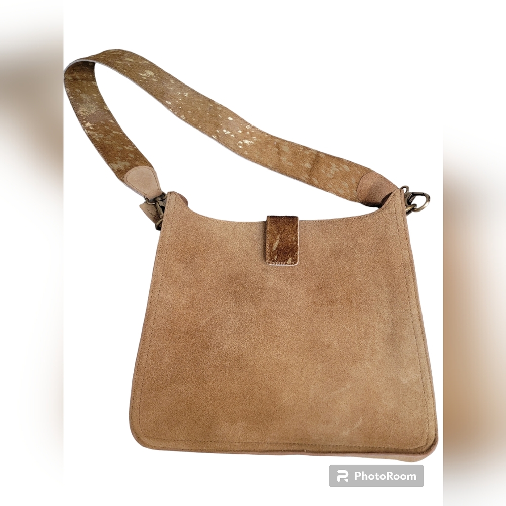 Jane Marie Brand new genuine suede/leather womens crossbody bag. Brown